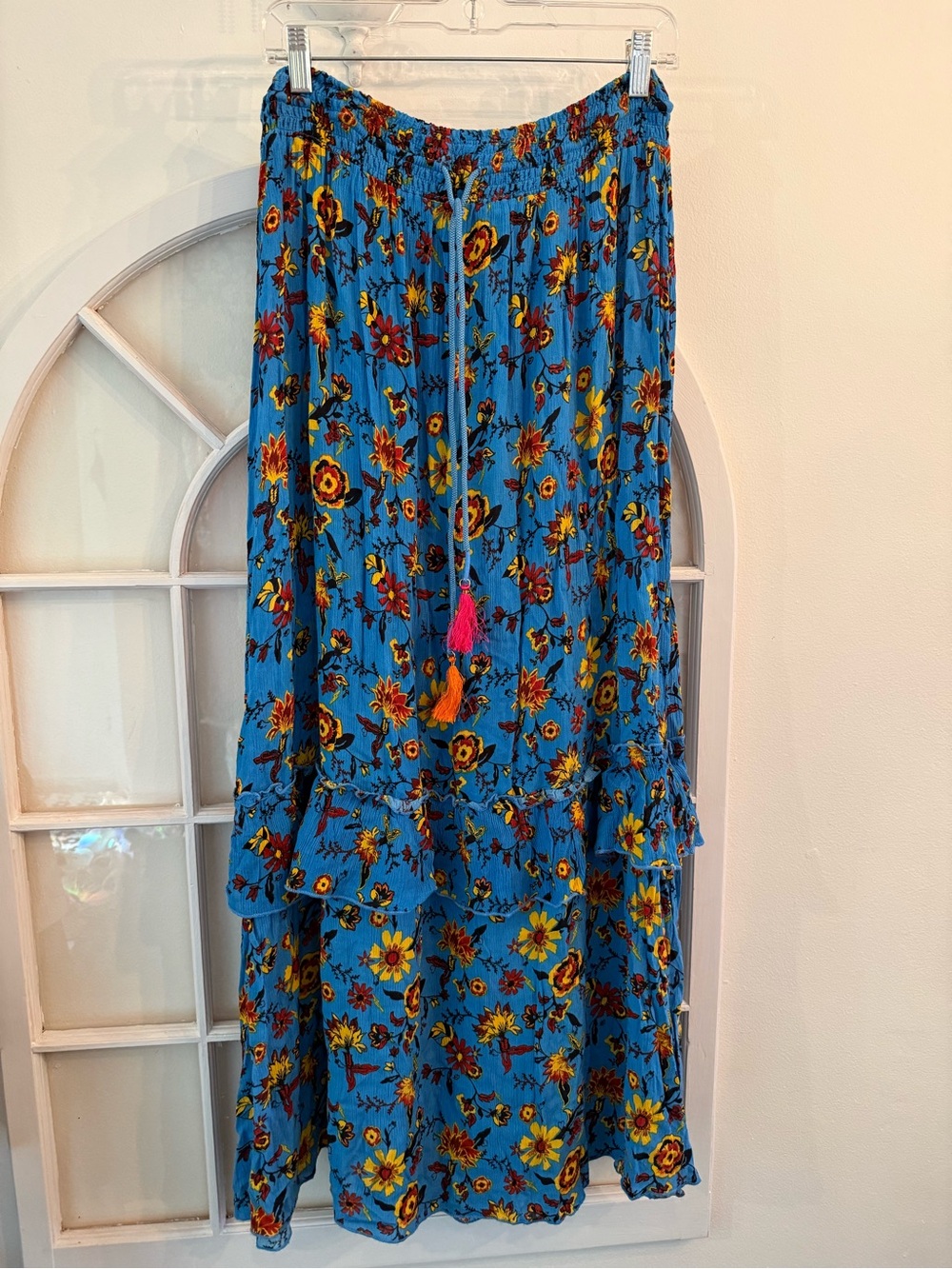 Out From Under Urban Outfitters Boho Floral Tiered Maxi Skirt M/L - Picture 2 of 8